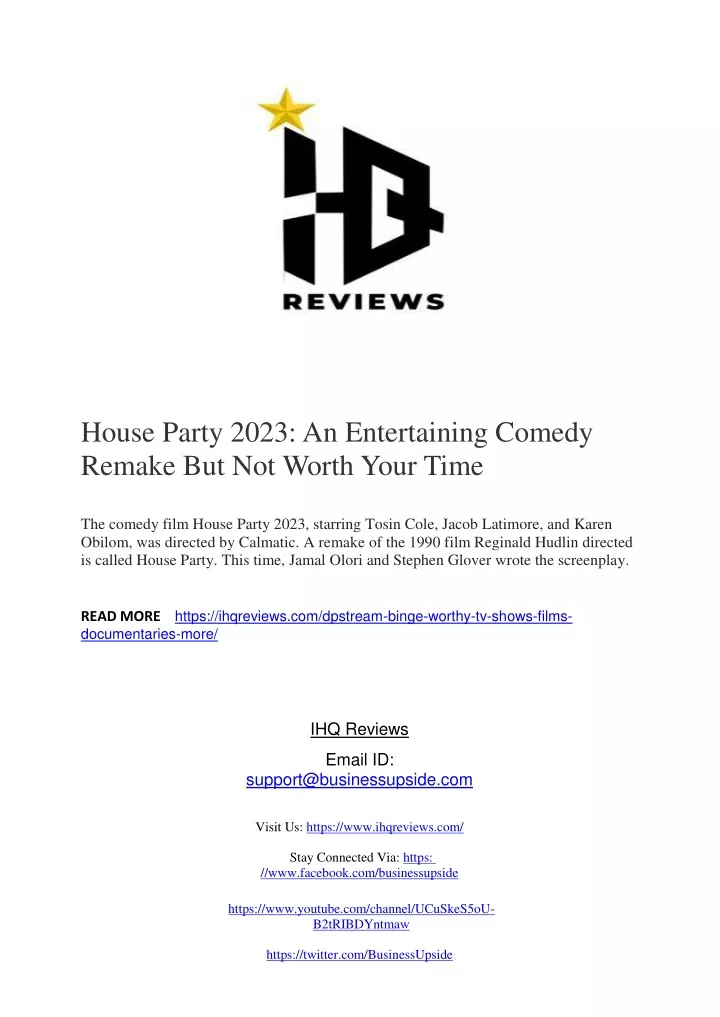 house party 2023 an entertaining comedy remake