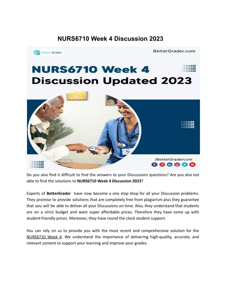 nurs6710 week 4 discussion 2023