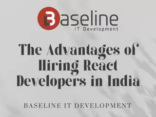 The Advantages of Hiring React Developers in India