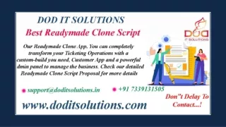 Ready Made Clone Script - DOD IT SOLUTIONS