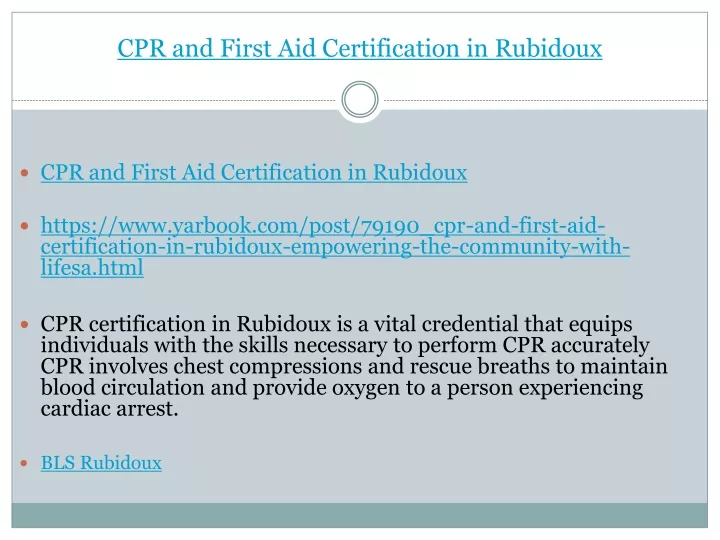 cpr and first aid certification in rubidoux