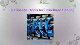 5 essential tools for structured cabling