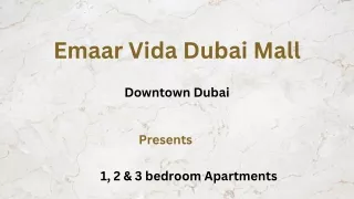Emaar Vida Dubai Mall  Downtown Dubai-E-Brochure