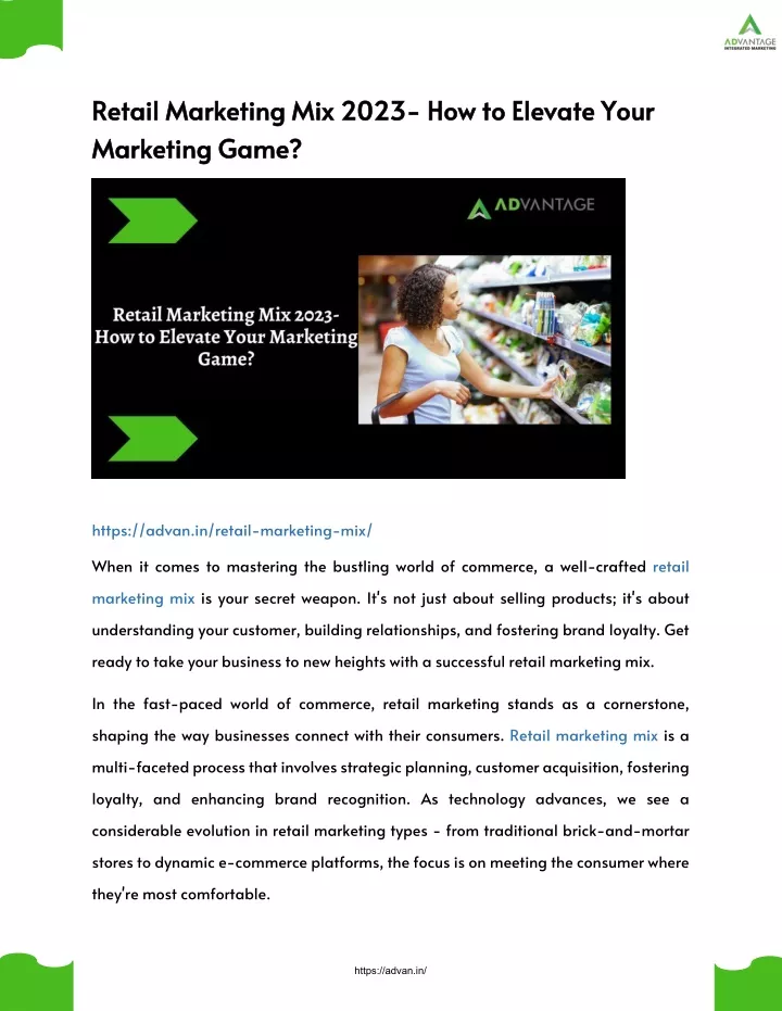 retail marketing mix 2023 retail marketing