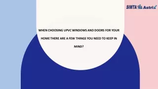 when choosing upvc windows and doors for your