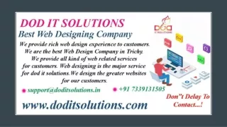 Best Web Designing Company - DOD IT SOLUTIONS