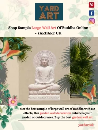 Shop Sample Large Wall Art Of Buddha Online - YARDART UK