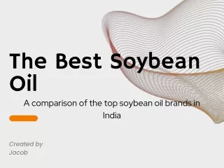The Best Soybean Oil
