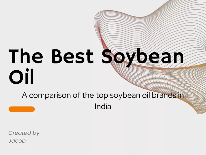 the best soybean oil