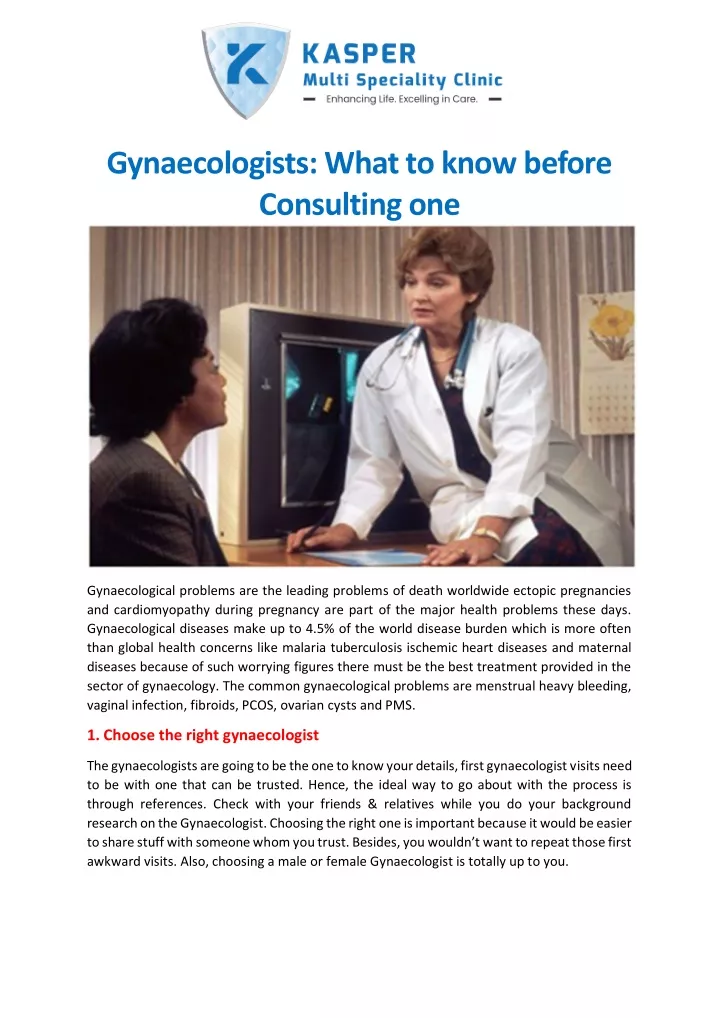 gynaecologists what to know before consulting one