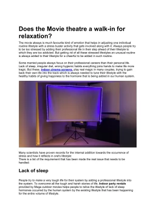 Does Movie theatre a walk-in for relaxation-1