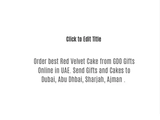 Red Velvet Cake Delivery in Dubai, UAE - Giftdubaionline.com
