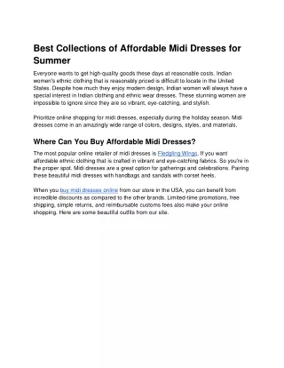 best collections of affordable midi dresses