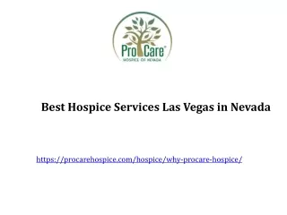 Hospice Services Las Vegas in Nevada