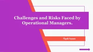 Flayeh Hussein – Challenges and Risks Faced by Operational Managers.