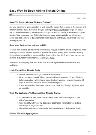 easy way to book airline tickets online