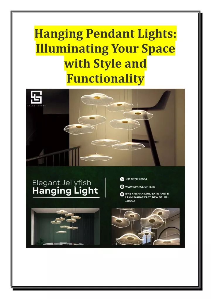 hanging pendant lights illuminating your space