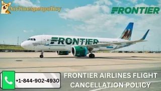 frontier airlines flight cancellation policy