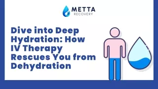 Dive into Deep Hydration How IV Therapy Rescues You from Dehydration