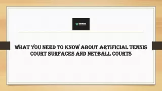 What You Need to Know About Artificial Tennis Court Surfaces and Netball Courts