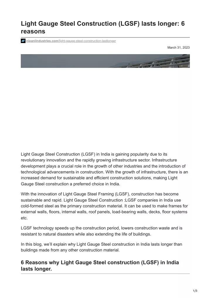 light gauge steel construction lgsf lasts longer