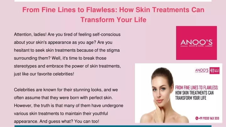 from fine lines to flawless how skin treatments can transform your life