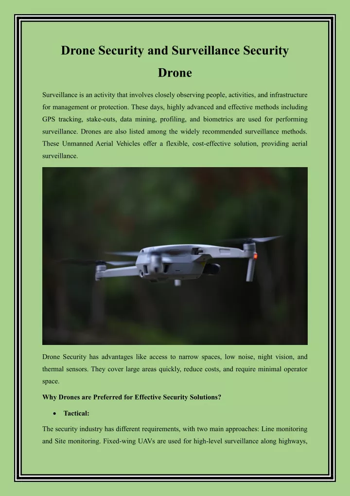 drone security and surveillance security