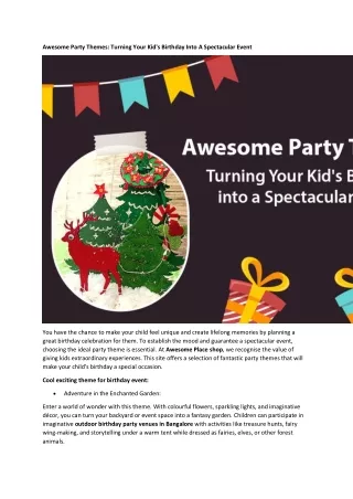 Awesome Party Themes