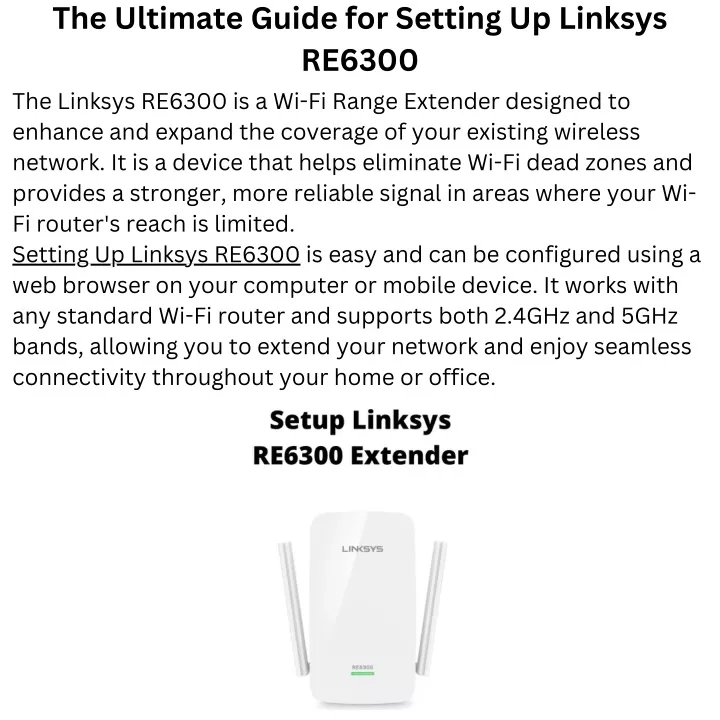 the ultimate guide for setting up linksys re6300