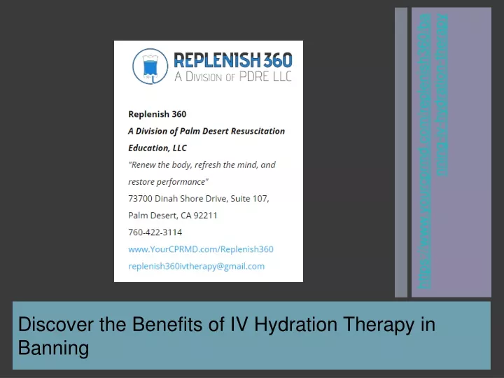 discover the benefits of iv hydration therapy