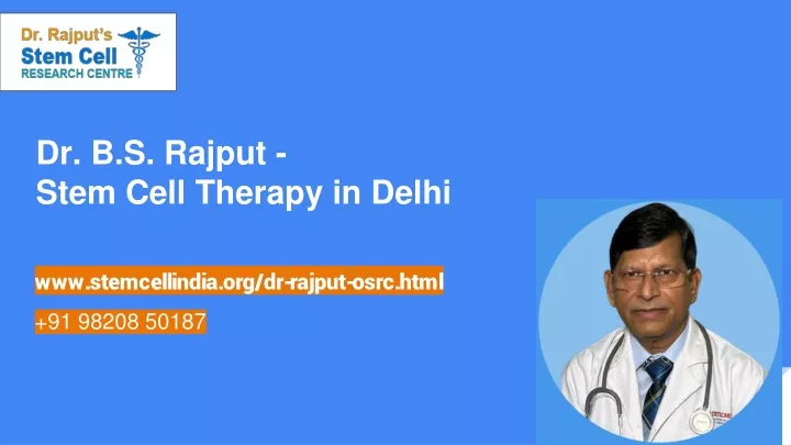 dr b s rajput stem cell therapy in delhi