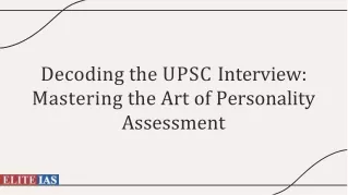 Understanding the UPSC Interview Tips for Personality Assessment