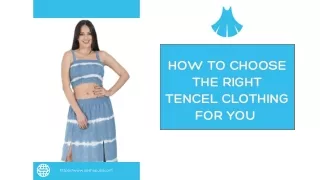 How to Choose the Right Tencel Clothing for You