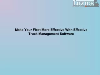 make your fleet more effective with effective