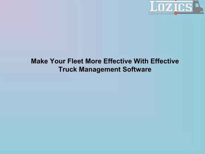 make your fleet more effective with effective