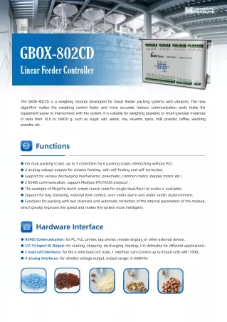 Linear Feeder Controller GBox-802CD