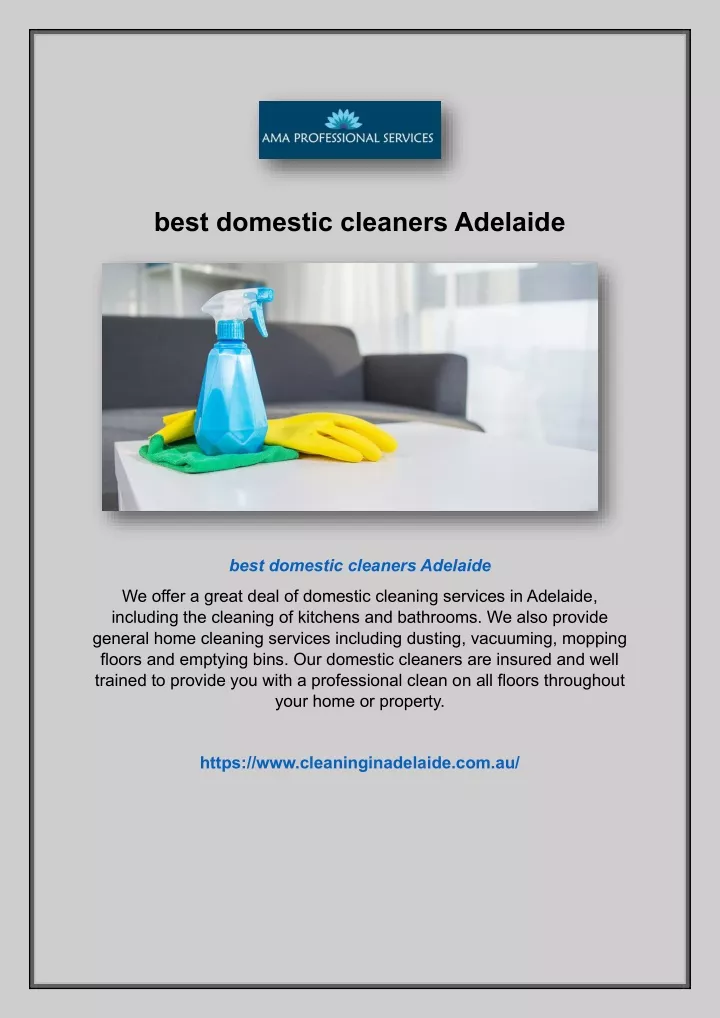 best domestic cleaners adelaide