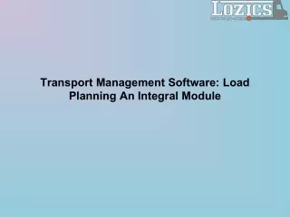 transport management software load planning