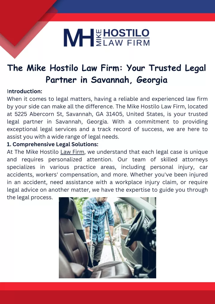 the mike hostilo law firm your trusted legal