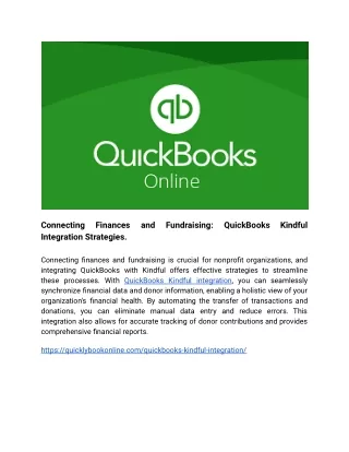Connecting Finances and Fundraising_ QuickBooks Kindful Integration Strategies