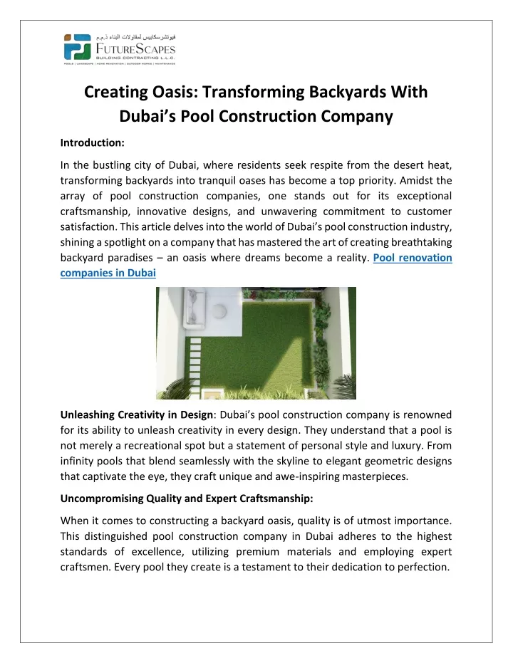 creating oasis transforming backyards with dubai