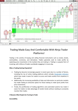 Trading Made Easy And Comfortable With Ninja Trader Platforms!