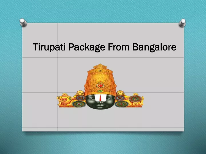 tirupati package from bangalore