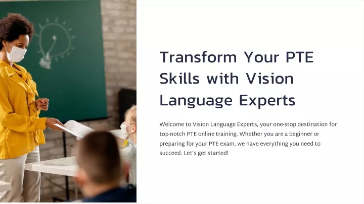 transform your pte skills with vision language