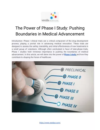 the power of phase i study pushing boundaries