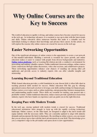 the world of education is rapidly evolving