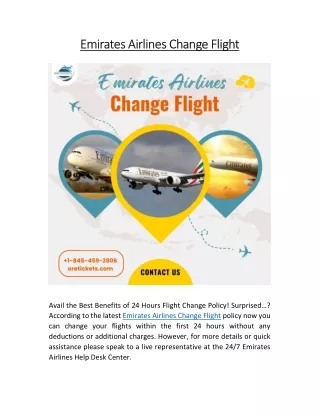 Emirates Airlines Change Flight  | Oretickets