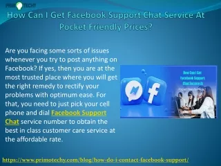 How Can I Get Facebook Support Chat Service At Pocket Friendly Prices