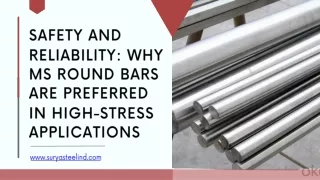 Safety and Reliability Why MS Round Bars Are Preferred in High-Stress Applications
