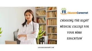 Choosing the Right Medical College for Your MBBS Education